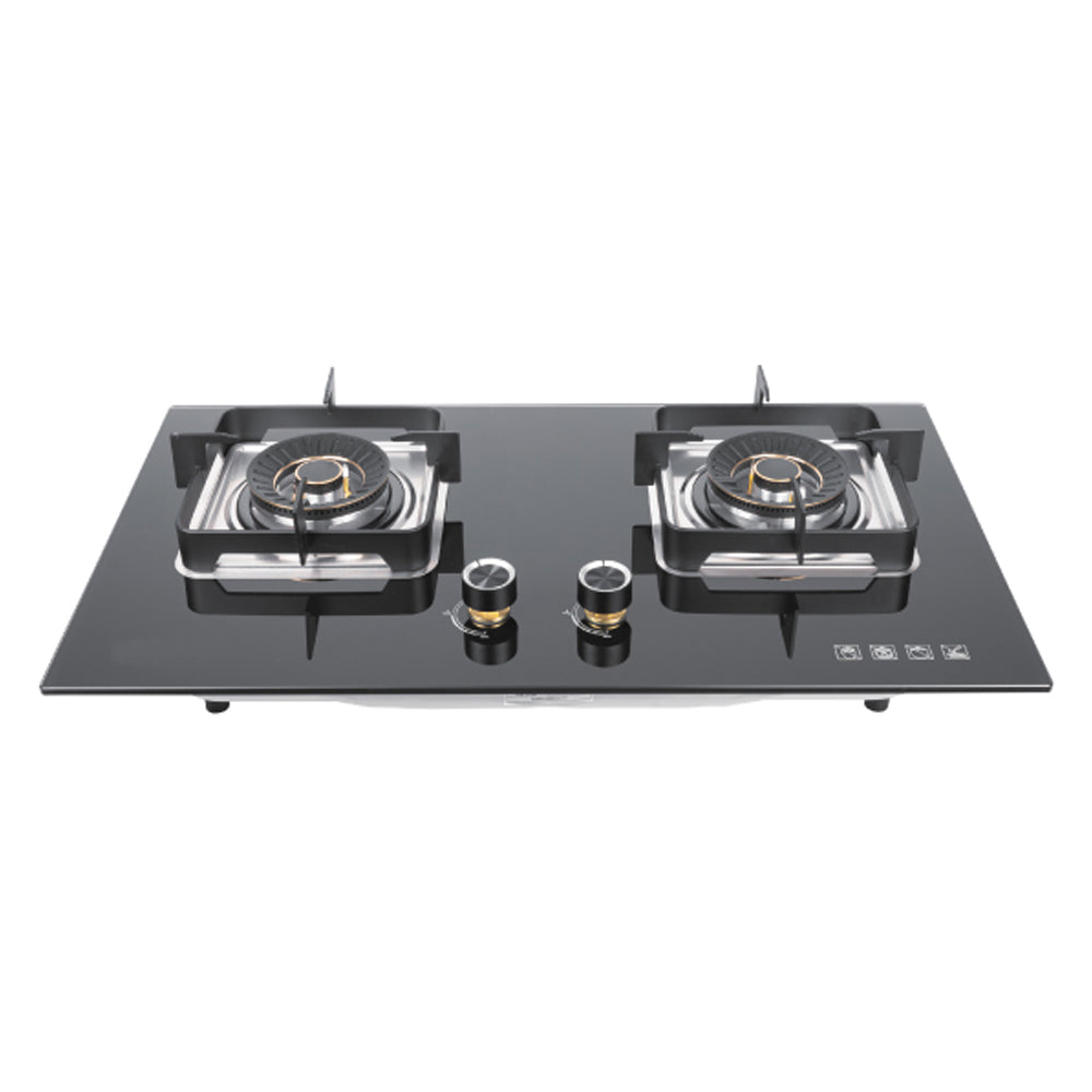 2-Burner Tempered Glass Gas Stove