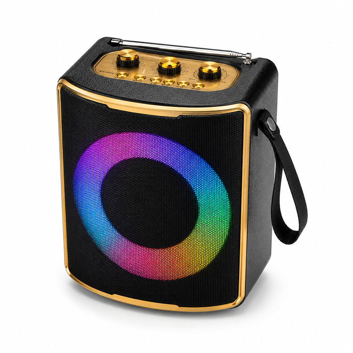 Solar Rechargeable Bluetooth Speaker with RGB Light & FM Radio