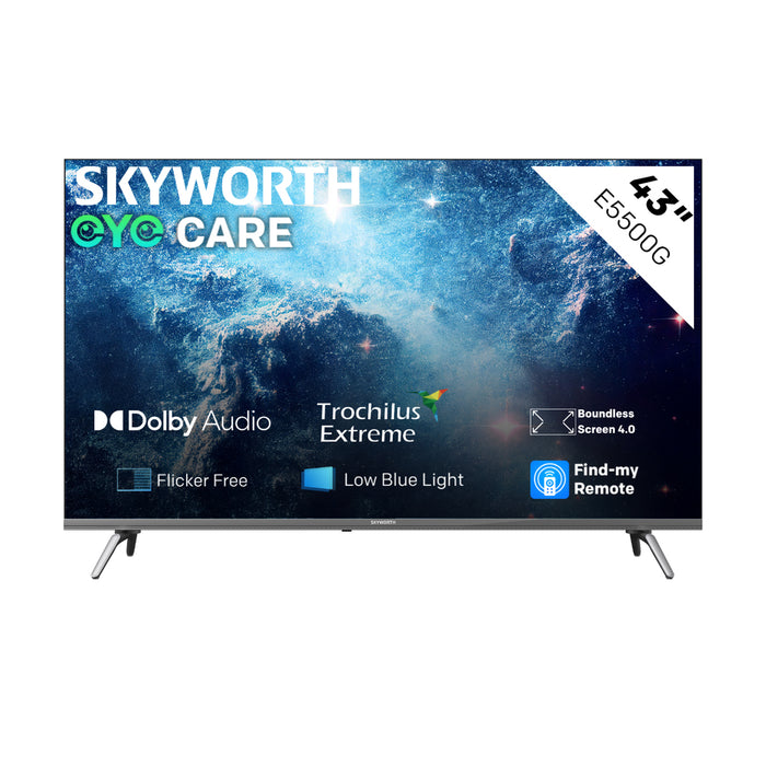 Skyworth 43-Inch Full HD Google Smart TV with HDR - 43E5500G