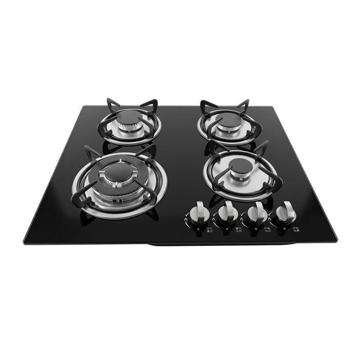 XMY Built-In Tempered Glass 4-Burner Gas Stove