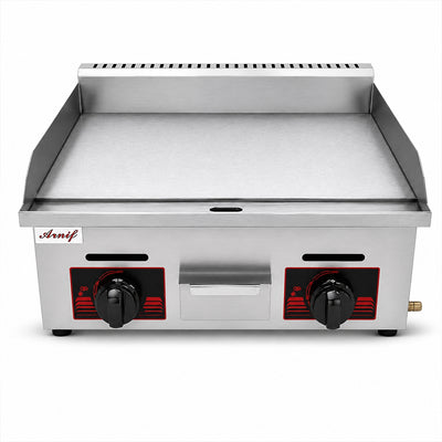 Aruif Commercial Flat Top Gas Griddle with Dual Controls