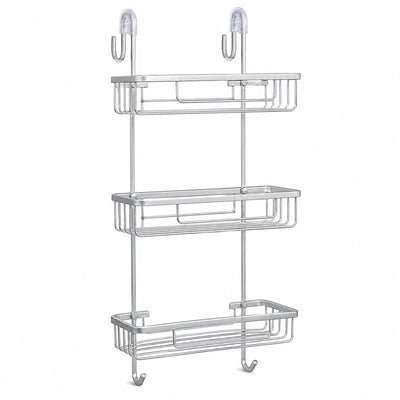 3-Tier Aluminium Hanging Shower Shelf Bathroom Caddy - Silver
