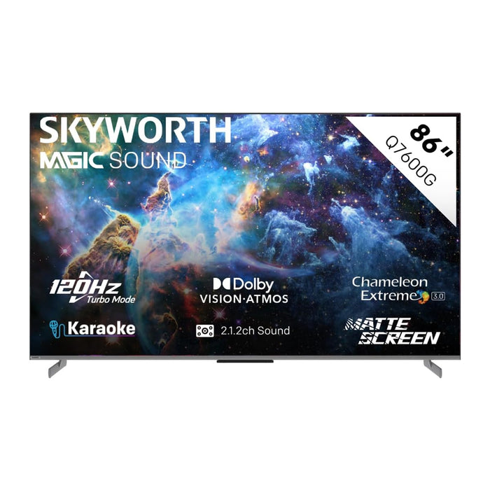 Skyworth 86-Inch QLED 4K UHD Google TV 120Hz - 86Q7600G