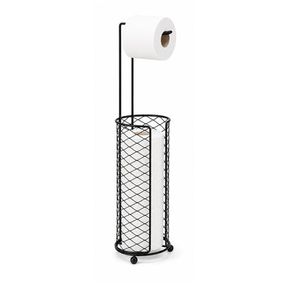 Freestanding Toilet Paper Holder with Storage Basket