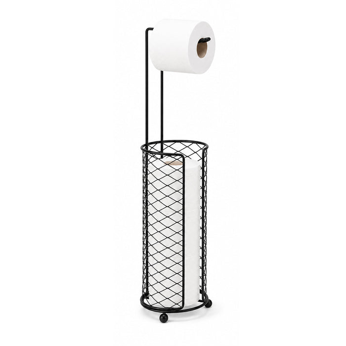 Freestanding Toilet Paper Holder with Storage Basket