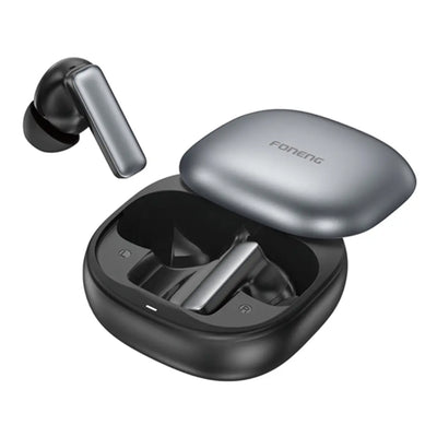 FONENG ANC & ENC Noise-Cancelling TWS Wireless Earbuds with Sliding-Lid Case