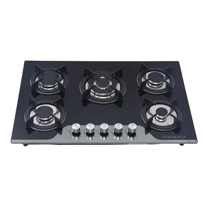 XMY 5-Burner Toughened Glass Built-In Gas Hob