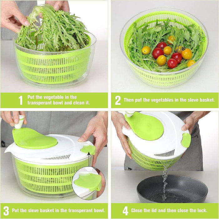 Salad Spinner Vegetable Washer with Bowl Rotary Handle