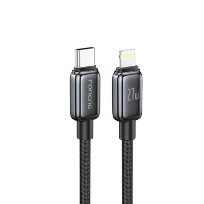 FONENG X119 1m Zinc Alloy Braided Fast Charging Cable 100W / 60W / PD27W