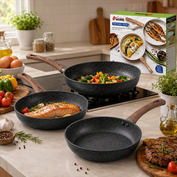 Condere Home 3-Piece Non-Stick Fry Pan Set