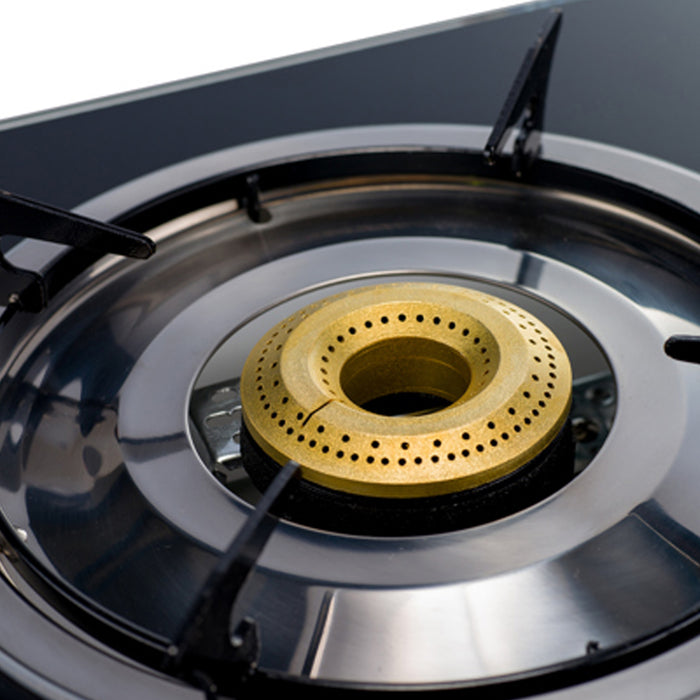 2-Burner Tempered Glass Gas Stove