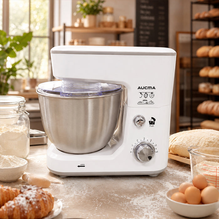 AUCMA Stand Mixer with Stainless Steel Bowl - 500W