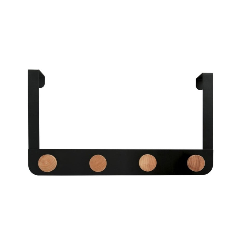 Bamboo 4-Hook Over-the-Door Rack