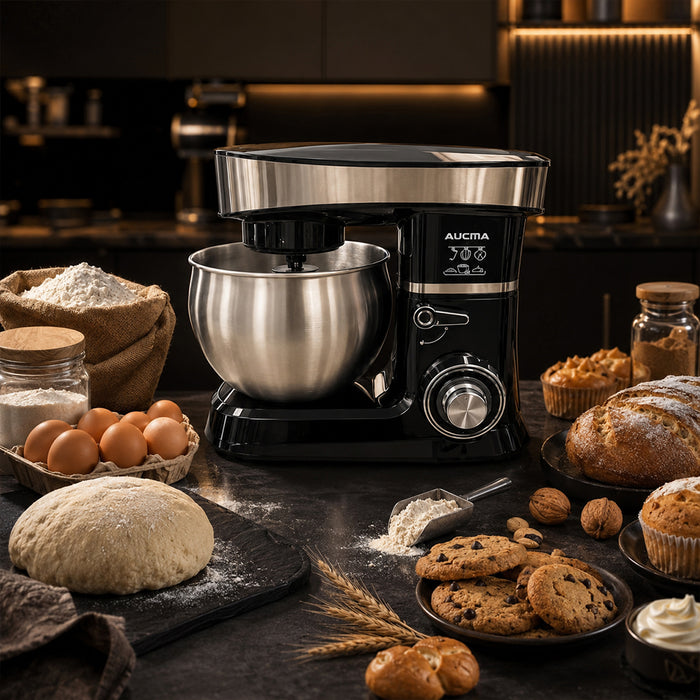 AUCMA 1200W Stand Mixer with Stainless Steel Bowl
