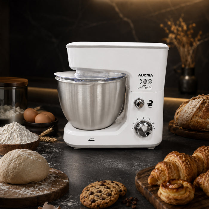 AUCMA Stand Mixer with Stainless Steel Bowl - 500W
