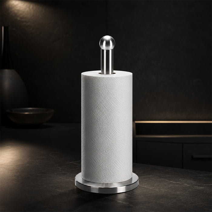 Stainless Steel Countertop Paper Towel Holder with Round Base