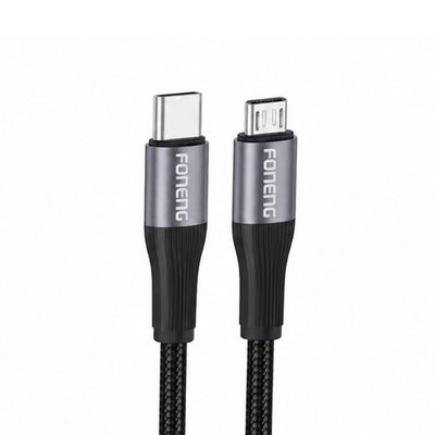 FONENG X112 1m Metal Head Braided Charging Cable