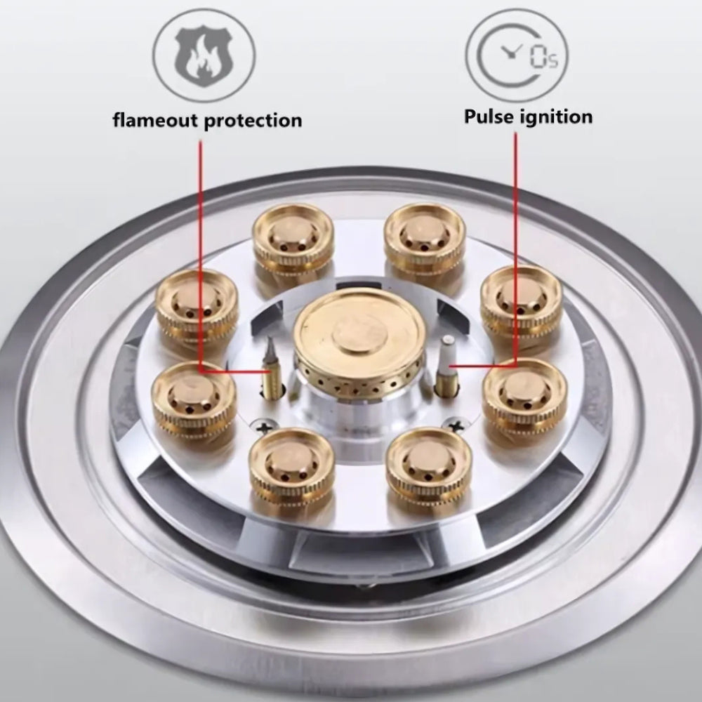Gas Stove 2 Burner – Stainless Steel with Timer
