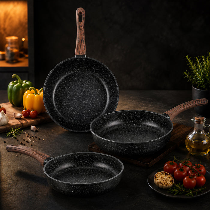 Condere Home 3-Piece Non-Stick Fry Pan Set