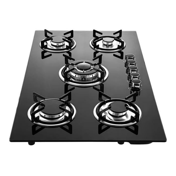 XMY 5-Burner Toughened Glass Built-In Gas Hob