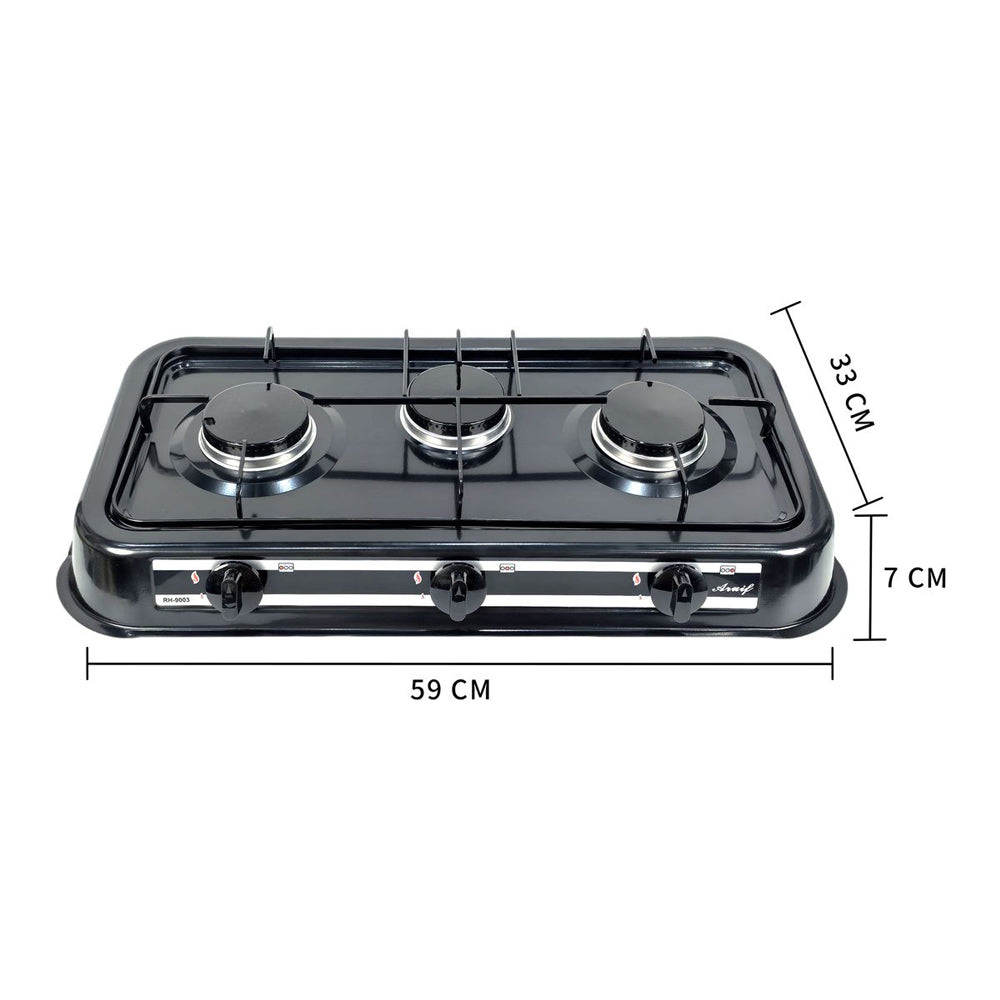 3 Burner Gas Stove for Multitasking Cooks