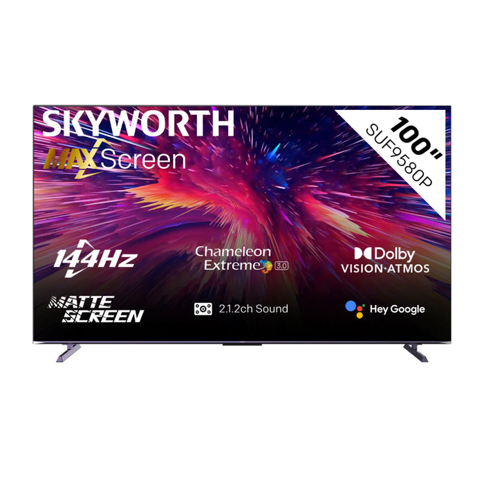 Skyworth 100-Inch QLED 4K UHD Google TV 144Hz - 100SUF9580P