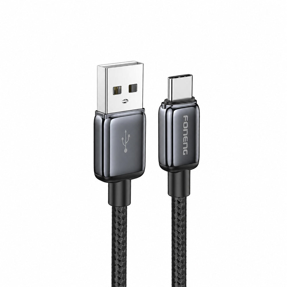 FONENG X119 1m Zinc Alloy Braided Fast Charging Cable