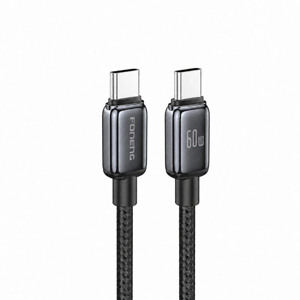 FONENG X119 1m Zinc Alloy Braided Fast Charging Cable 100W / 60W / PD27W