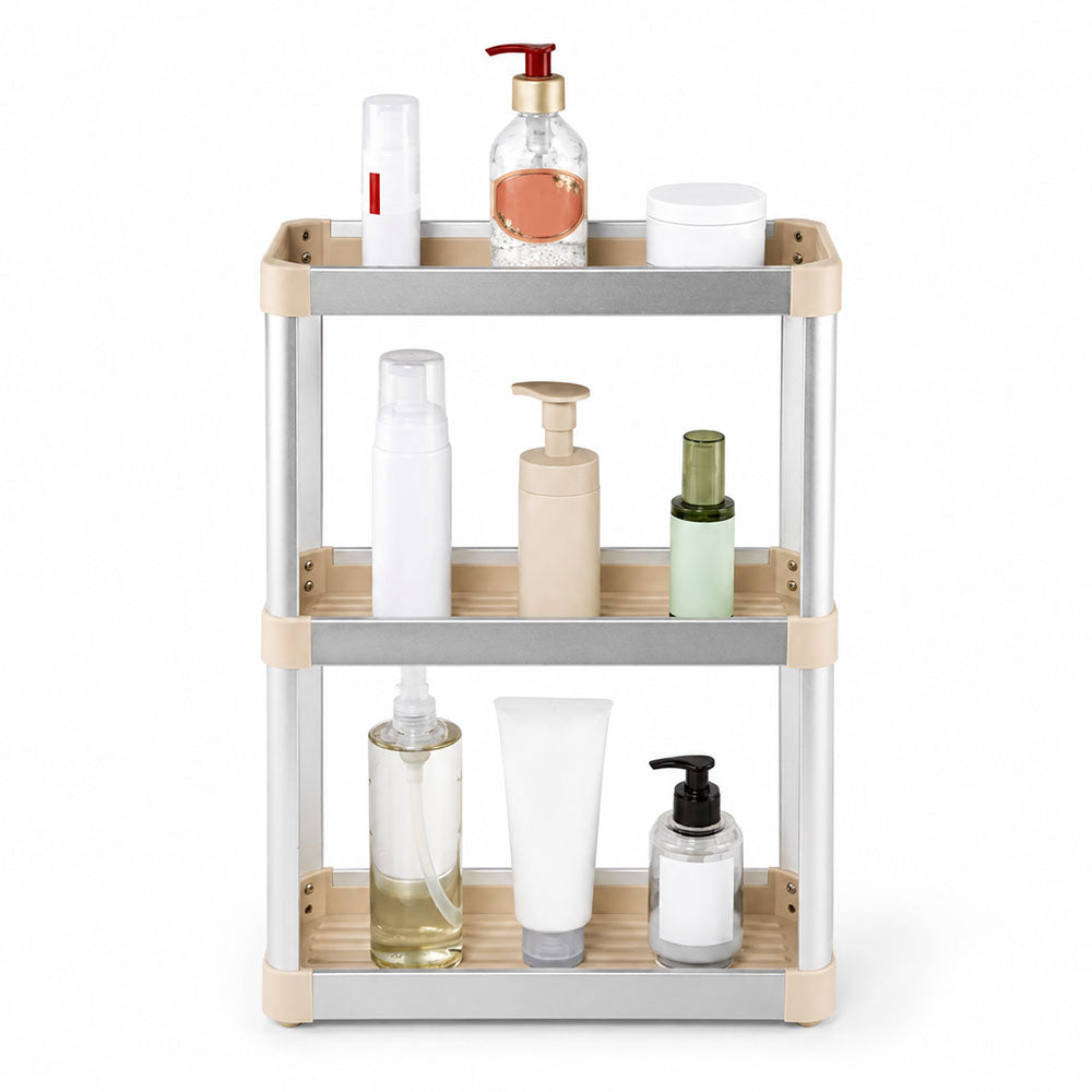 iStar Aluminium 3-Tier Rectangle Bathroom Storage Rack