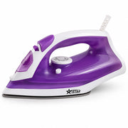 iStar 2000W Steam Iron with Non-Stick Soleplate - Purple & White