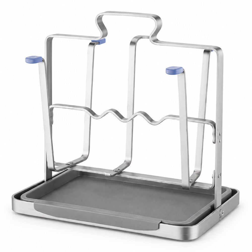 Stainless Steel Cup Drying Rack with Drip Tray for Kitchen Counter
