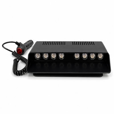 Multifunctional LED Dashboard Strobe Warning Light for Cars - Black