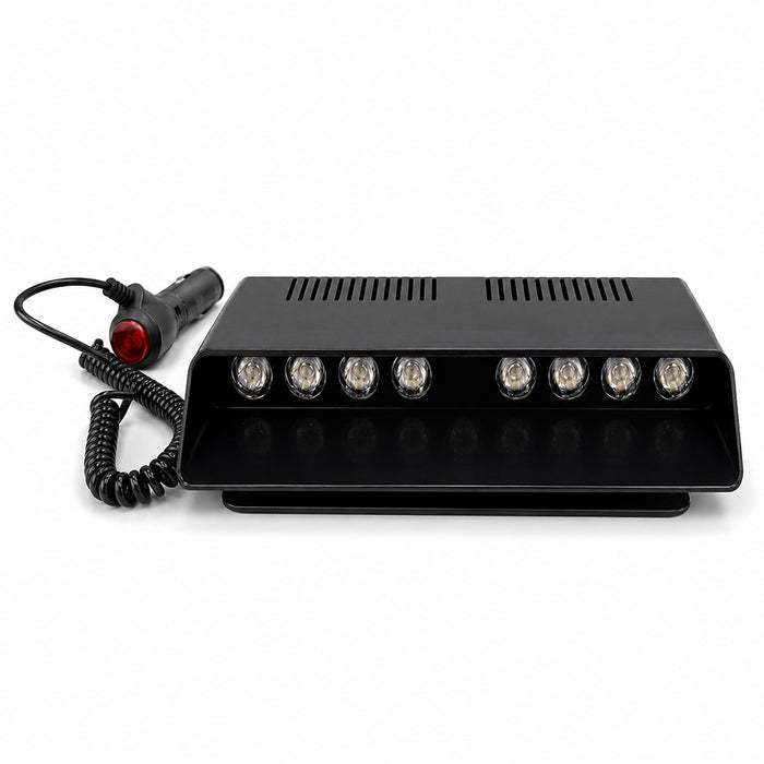 Multifunctional LED Dashboard Strobe Warning Light for Cars - Black