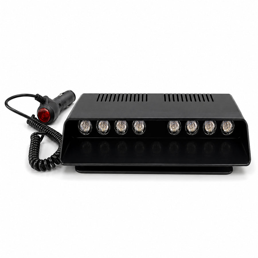 Multifunctional LED Dashboard Strobe Warning Light for Cars - Black