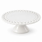 White Porcelain Pedestal Cake Stand - 12 Inch