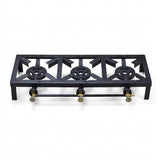 3-Burner Catering Gas Stove with Heavy-Duty Boiling Rings