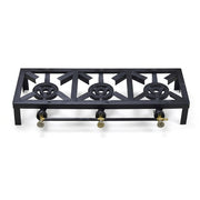 3-Burner Catering Gas Stove with Heavy-Duty Boiling Rings