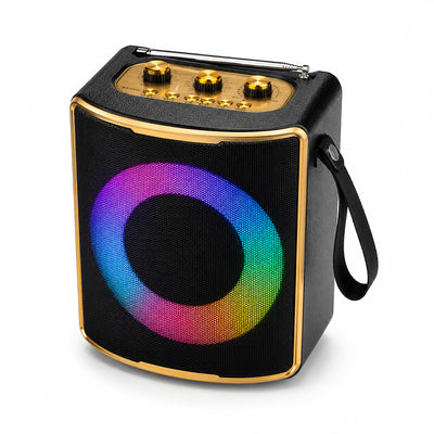 Solar Rechargeable Bluetooth Speaker with RGB Light & FM Radio