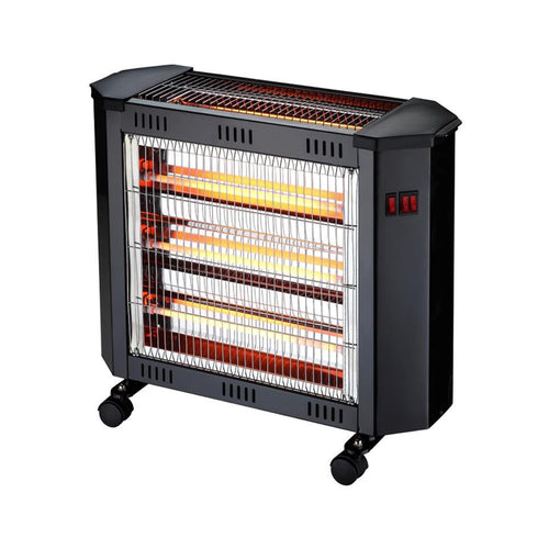 Luxell 5-Bar Electric Quartz Heater with Safety Switch & Wheels - 2000W