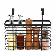 Black Over-Cabinet Hanging Basket for Spices, Oils & Kitchen Storage