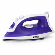 iStar 1600W Steam Iron with Non-Stick Soleplate & Burst Steam - Purple & White