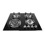 XMY Built-In Tempered Glass 4-Burner Gas Stove