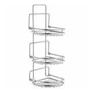 3-Tier Hanging Steel Bathroom Organizer Shower Caddy - Silver