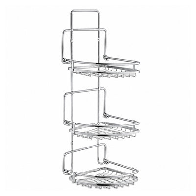 3-Tier Hanging Steel Bathroom Organizer Shower Caddy - Silver