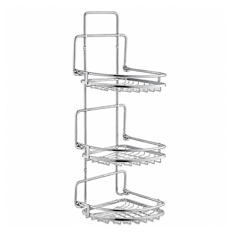 3-Tier Hanging Steel Bathroom Organizer Shower Caddy - Silver