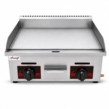 Aruif Commercial Flat Top Gas Griddle with Dual Controls