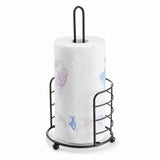 Black Countertop Paper Towel Holder with Freestanding Metal Stand