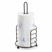 Black Countertop Paper Towel Holder with Freestanding Metal Stand