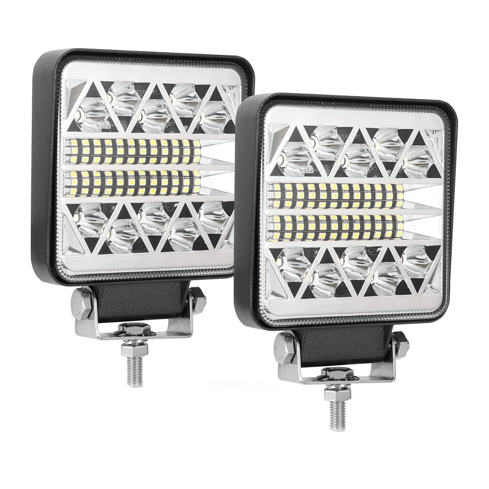 Istar-ST Heavy-Duty 4" Square LED Off-Road Spot Lights - Pack Of 2