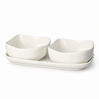3-Piece White Porcelain Serving Tray Set